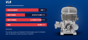 Vortex ROK VLR 100cc Electric Start Engine Package